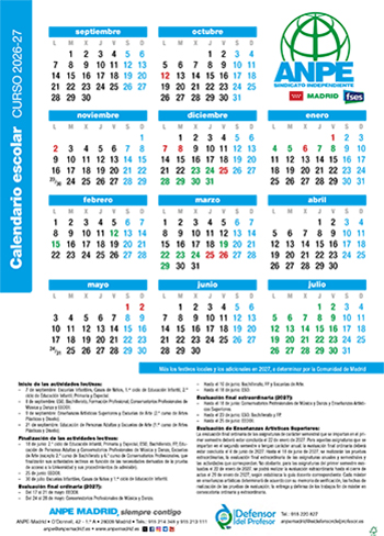 calendario escolar